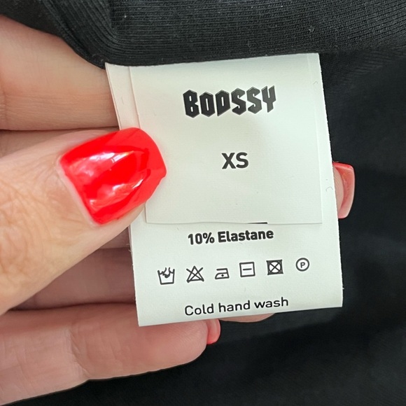 NWT bodssy cutout black bodysuit sz XS - Picture 15 of 16